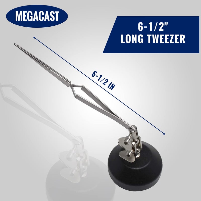 MegaCast Third Hand with Tweezers, Black, Modern Style - Image 2